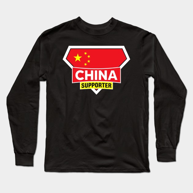 China Super Flag Supporter Long Sleeve T-Shirt by ASUPERSTORE